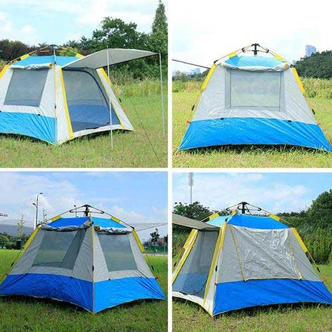  Solikefire 5-6 People 4 doors Automatic Waterproof Family Camping Tent